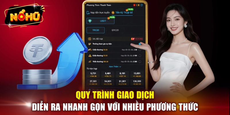 Quy trình giao dịch diễn ra nhanh gọn với nhiều phương thức